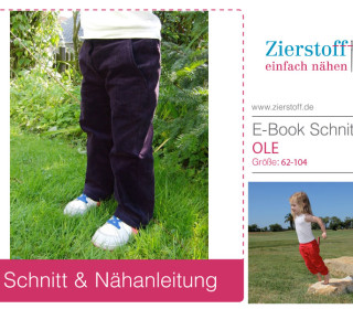 E-Book - Hose, 2 Schnitte / Modelle „OLE“, Gr. 62 –104 – Comfort Fit